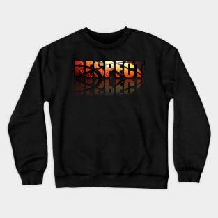 Respect - Basketball Player - Sports Athlete Abstract Graphic Novelty Gift - Art Design Typographic Quote Crewneck Sweatshirt